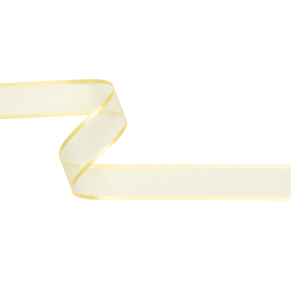 Sheer Ribbon with Double Faced Satin Edges - 1