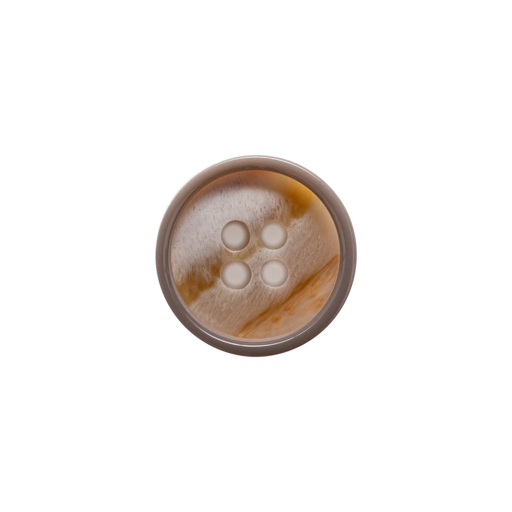 Italian Mourning Dove and Beige Abstract 4-Hole Plastic Button - 24L/15mm - Joann Fabrics