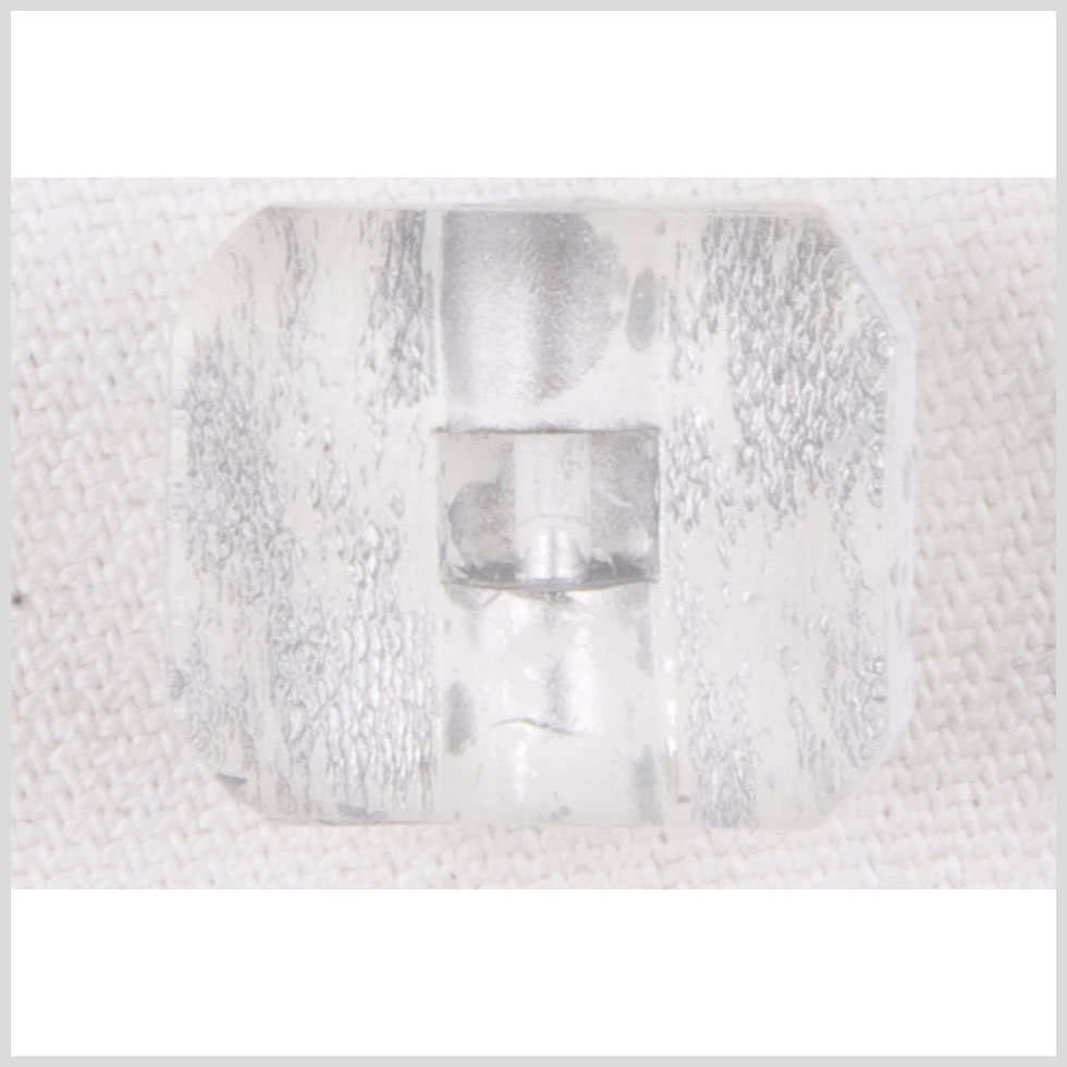 Rectangular Plastic Shank Back Button - 32L/20mm - Clear and White Crackle - Joann Fabrics