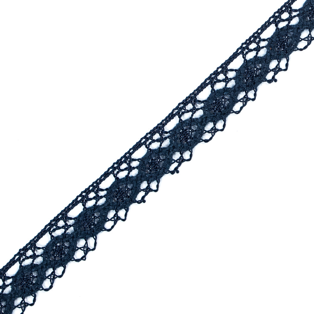 Navy European Crochet Trim - 0.75