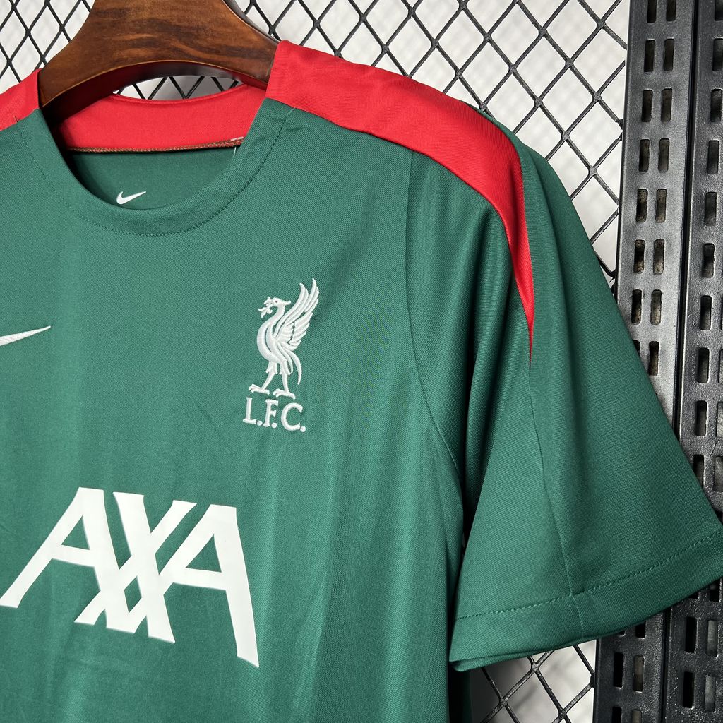 2024/2025 Liverpool Pre-match Training Dark Green Jersey1:1 Thai Quality
