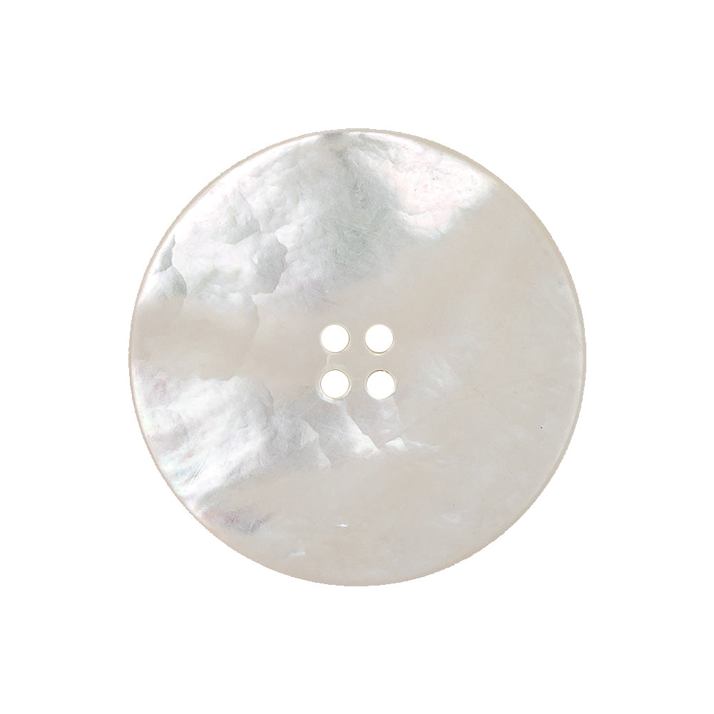 Iridescent White 4 Hole Narrow Rim Shell Button - 40L/25.5mm - Joann Fabrics