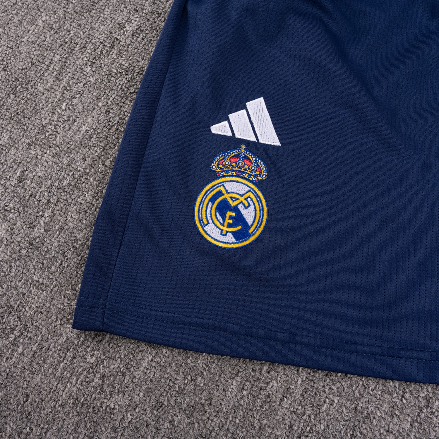 Real Madrid 26-27 Retro Style Short-Sleeve Training Set - Deep Blue Top & Deep Blue Shorts - UnitedFutballJersey