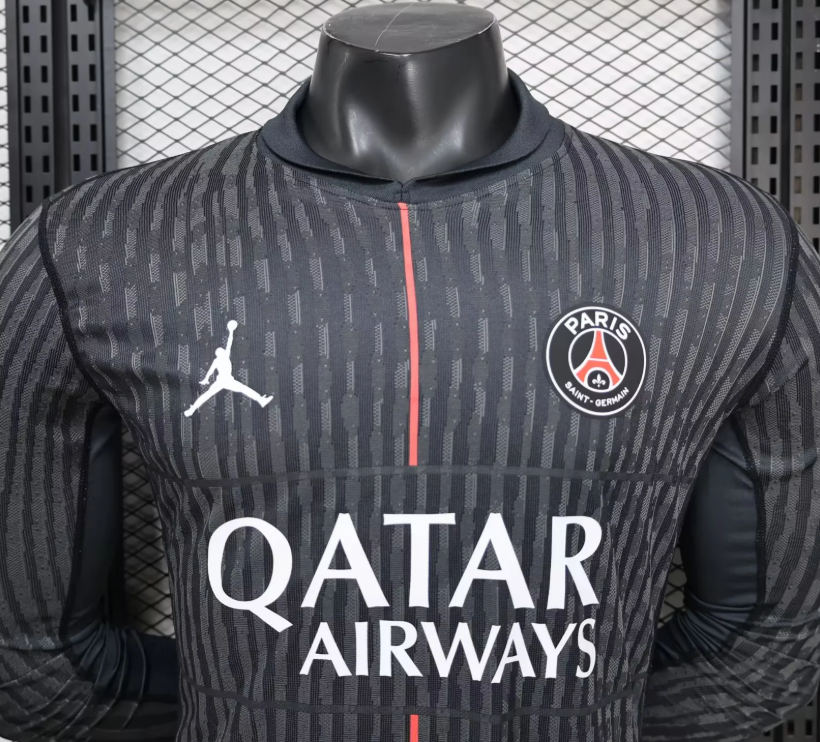 2025/2026 Long Sleeve Player Version Paris Saint-Germain Fourth Away Football Shirt 1:1 Thai Quality