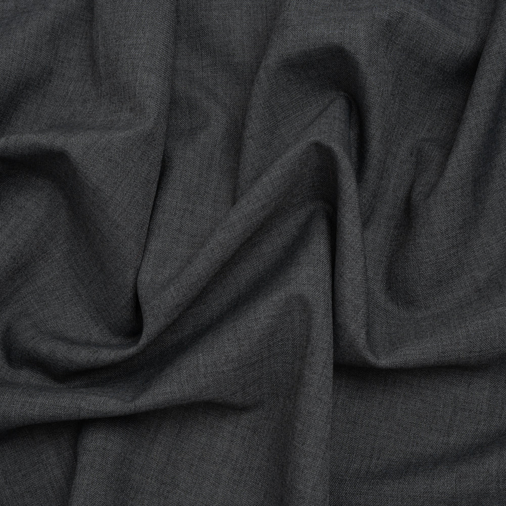 Tropical Wool Blend Suiting - Heathered Gray - Deadstock - Joann Fabrics