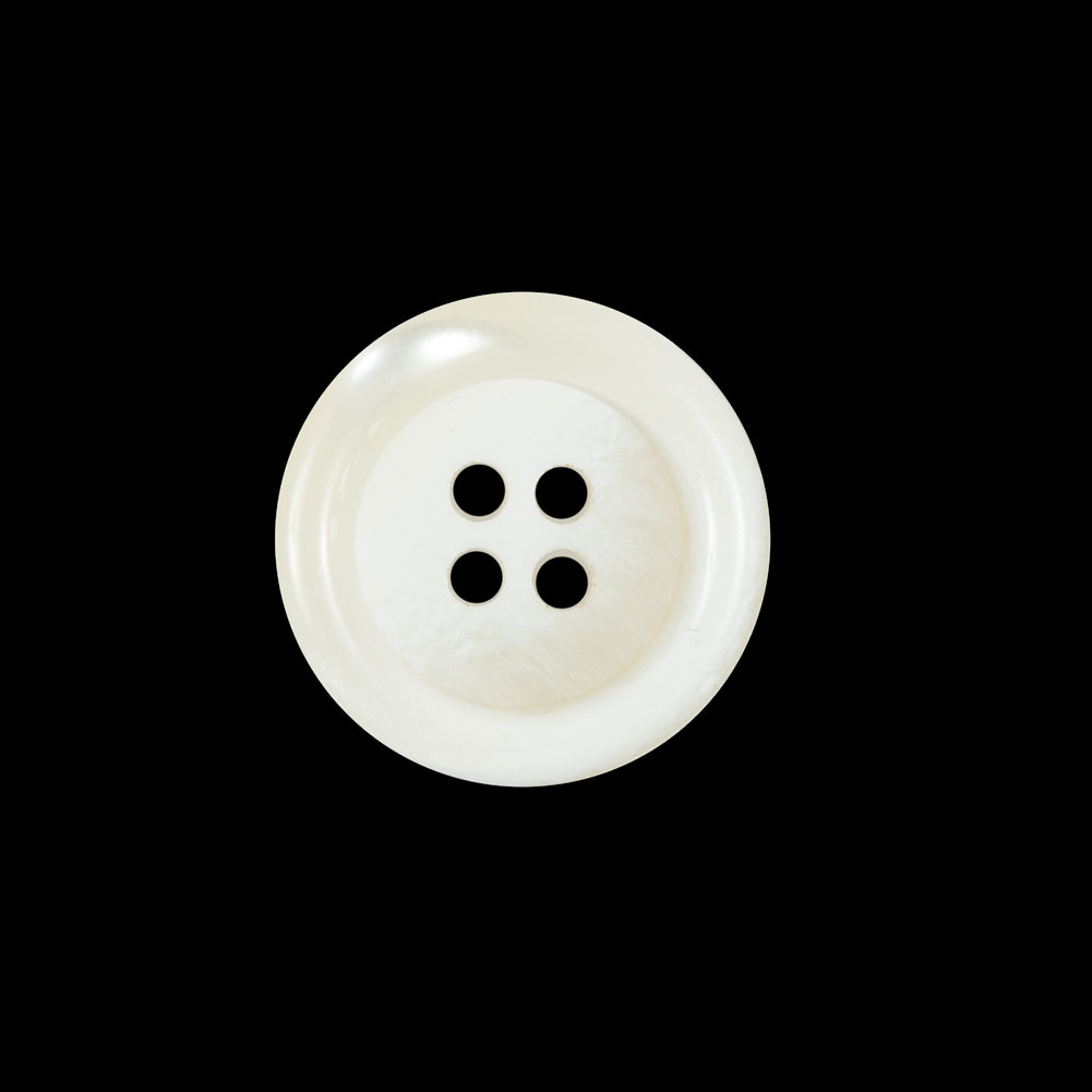 White and Beige Plastic 4-Hole Button - 32L/20mm - Joann Fabrics