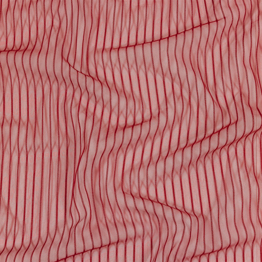 Embroidery Striped Tulle - Wine - Elsinore Collection - Joann Fabrics