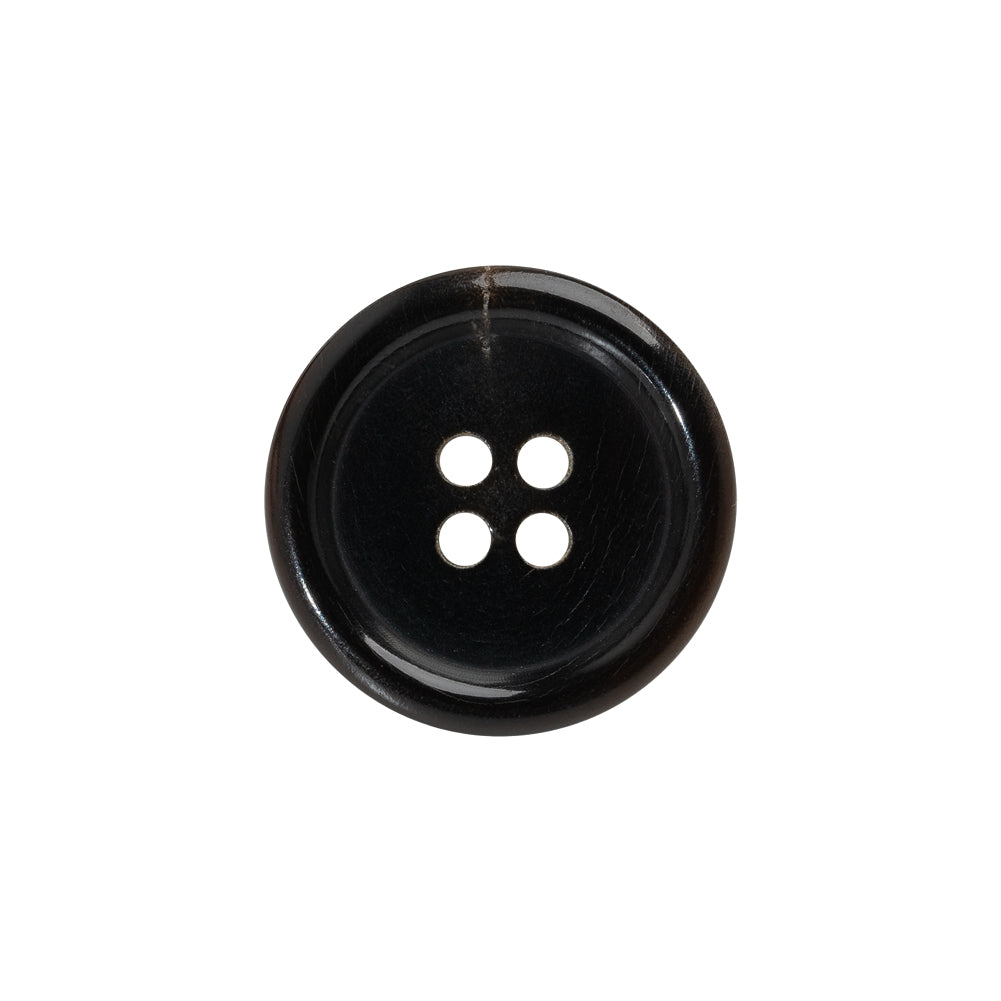 Plastic 4-Hole Button - 32L/20mm - Dark Brown and Beige Lines Rolled Rim - Joann Fabrics
