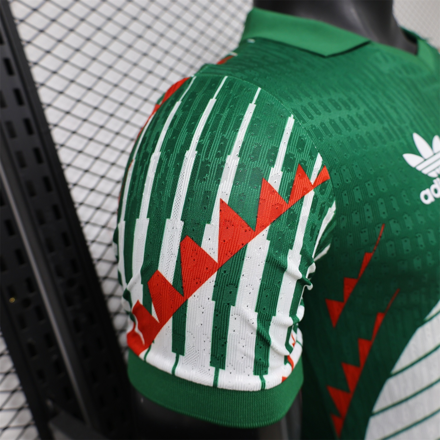 Mexico 2026 Red-White Stripes Green Special Jersey - Player Version - UnitedFutballJersey