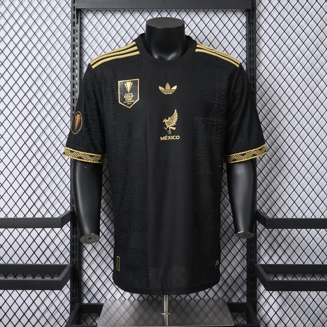 Mexico 2025 Gold Cup Home Black Jersey - Player Version - UnitedFutballJersey