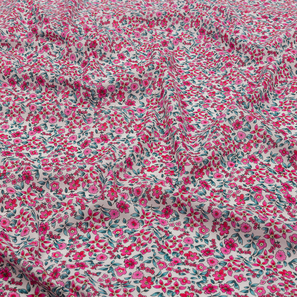 Cotton Voile - Pink Floral - Botanical Stroll Print - Mood Exclusive Secret Garden Collection - Joann Fabrics