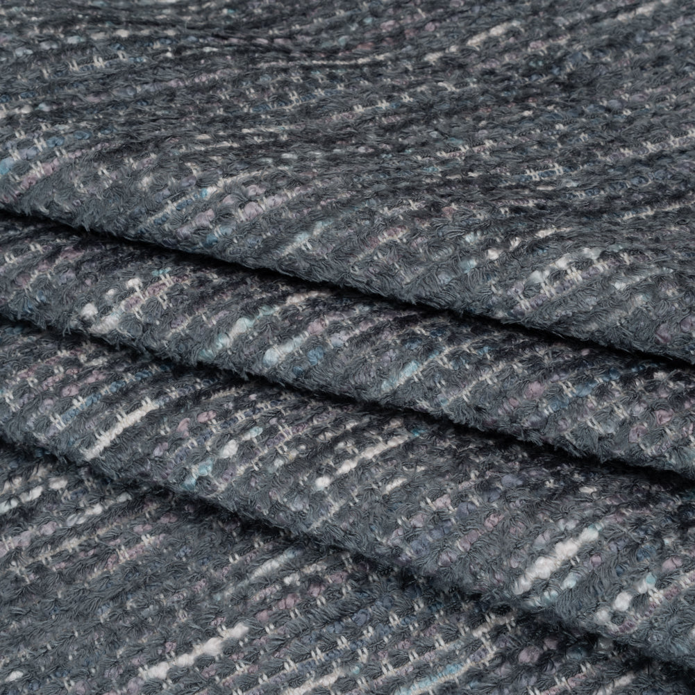 Recycled Olefin and Acrylic Upholstery Boucle and Chenille Tweed - Indigo Stripes - Virginia Collection - Joann Fabrics