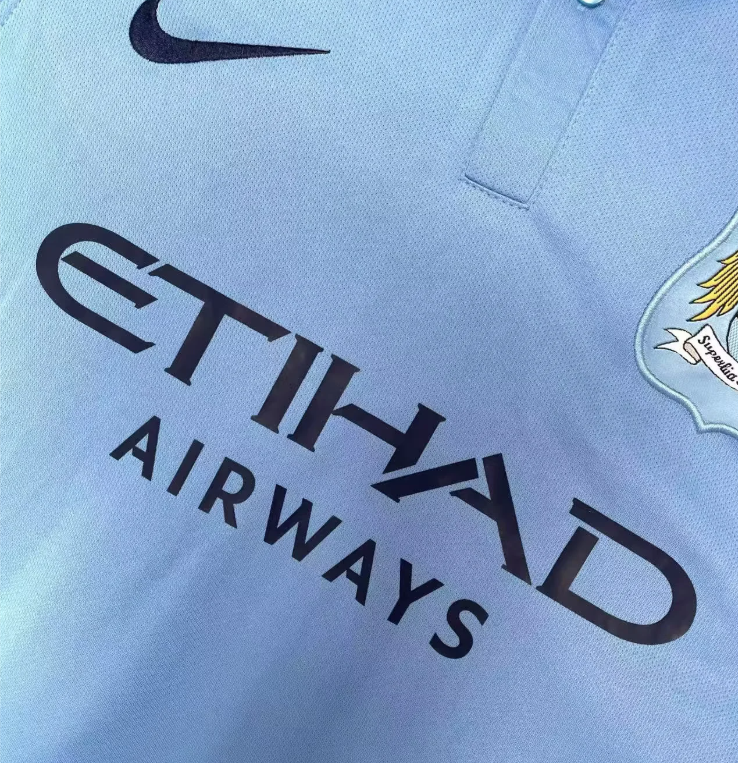 2015/2016 Retro Manchester City Home Football Shirt 1:1 Thai Quality