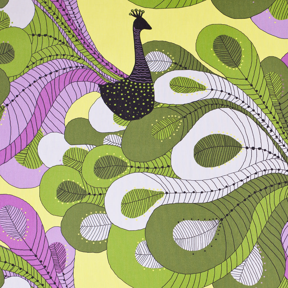 Swedish Green and Purple Peacock Cotton - Joann Fabrics