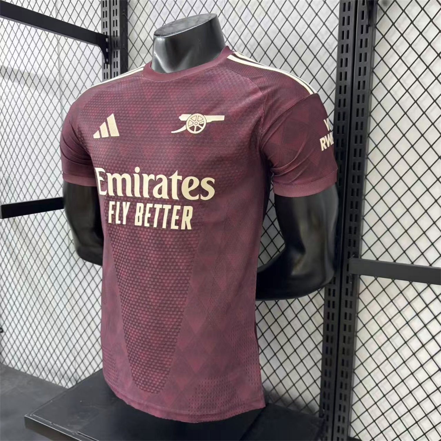 Arsenal 26-27 Yellow Sponsors Wine Red Special Jersey - Player Version - UnitedFutballJersey