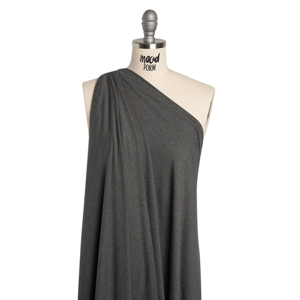 Stretch Bamboo Jersey - Heathered Charcoal - Willow Collection - Joann Fabrics
