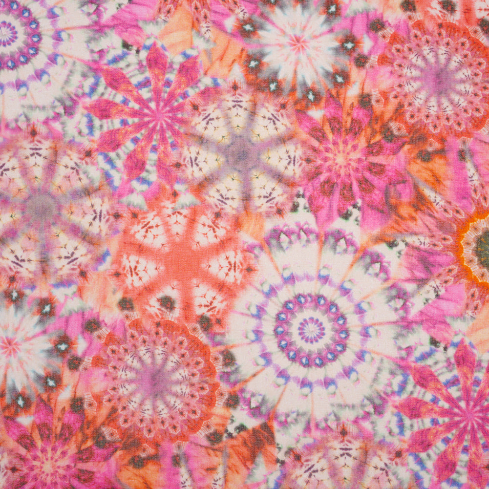 Polyester Chiffon - Pink, Red and Purple Kaleidoscope Tie Dye - Made in Italy - Joann Fabrics
