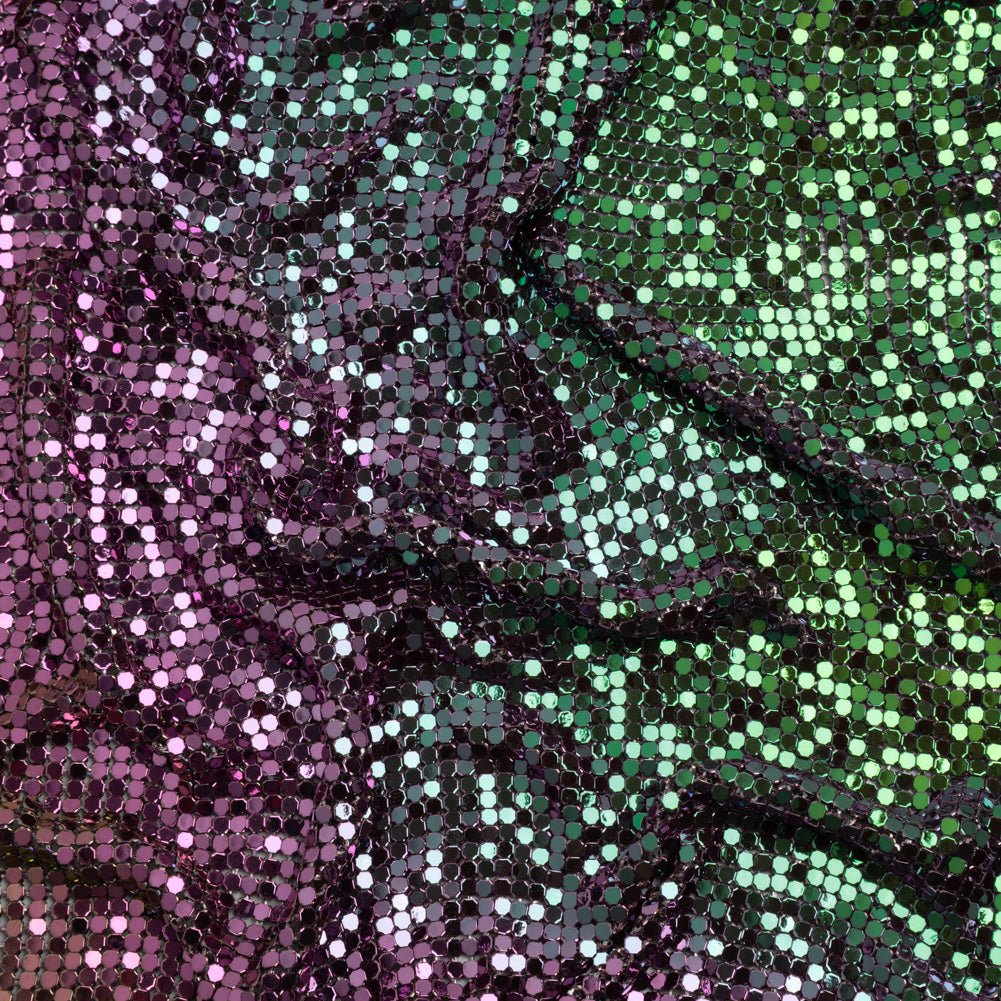 Aluminum Chainmail Fabric Panel, 3mm - Bright Pink and Green Oil Slick - Joan Collection - Joann Fabrics