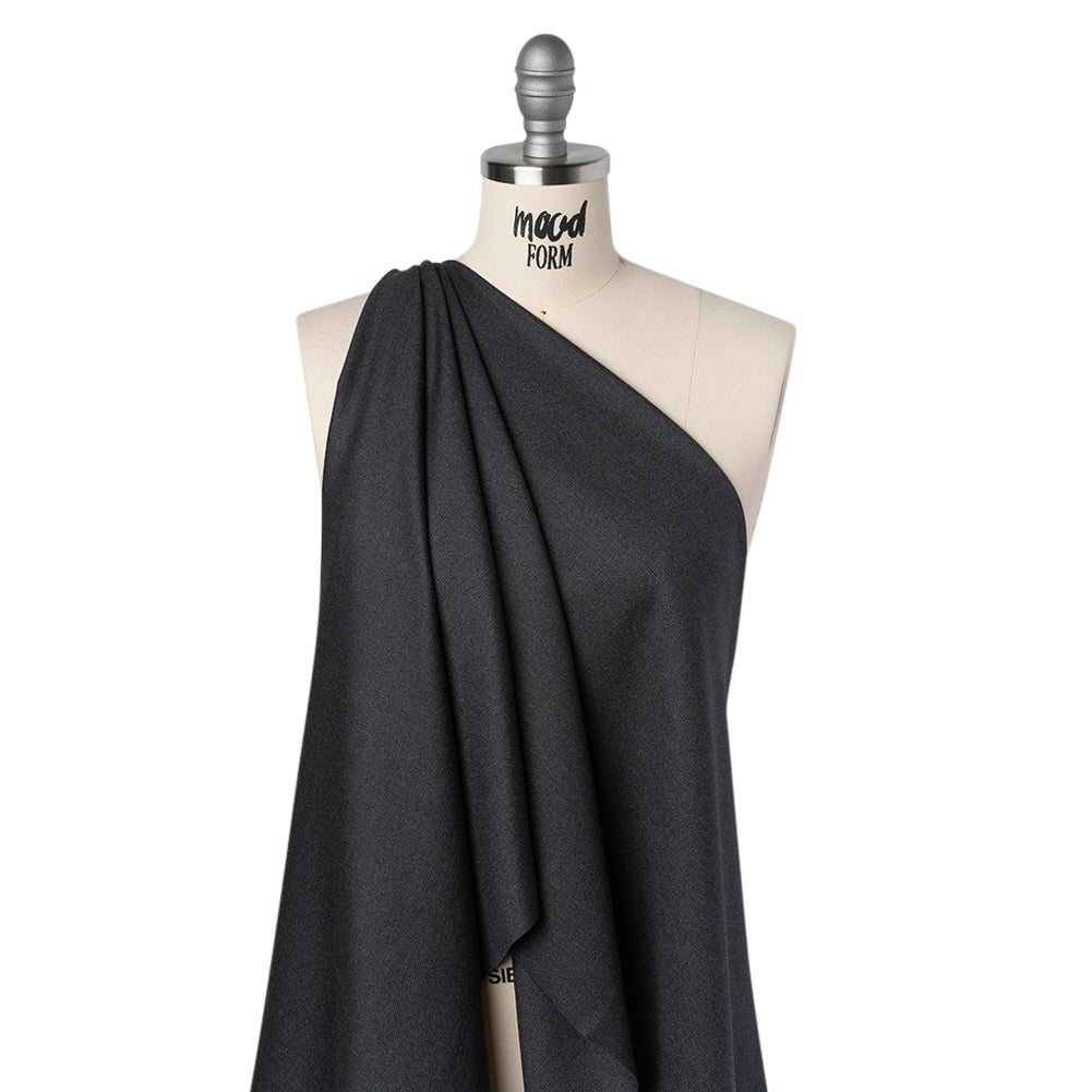 Wool Suiting Made in Italy - Gray and Charcoal Subtle Texture - Deadstock - Joann Fabrics