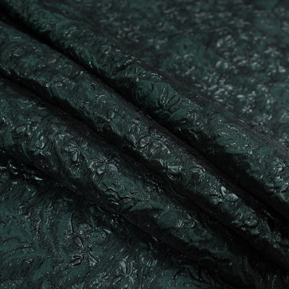 Emerald Green Luxury Floral Metallic Brocade - Joann Fabrics