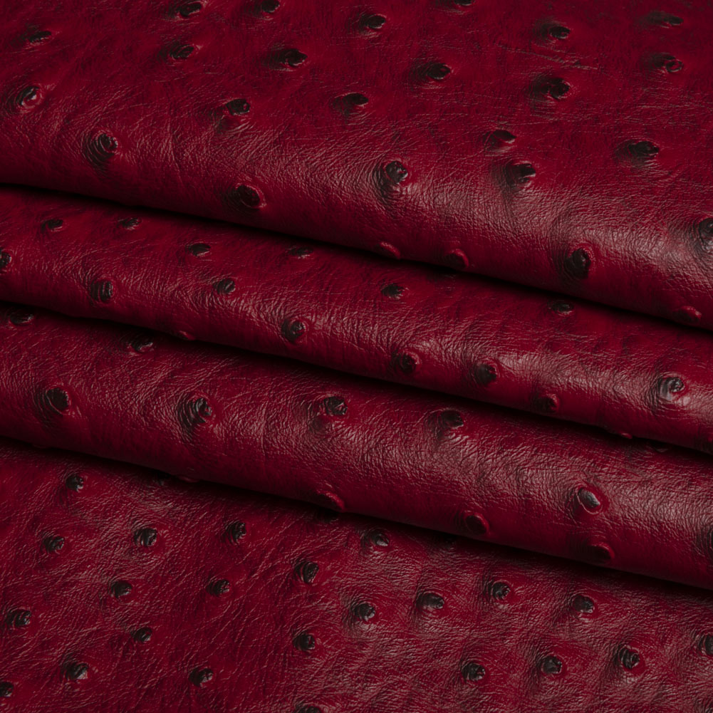 Kidepo Burgundy Faux Ostrich Leather Vinyl - Joann Fabrics