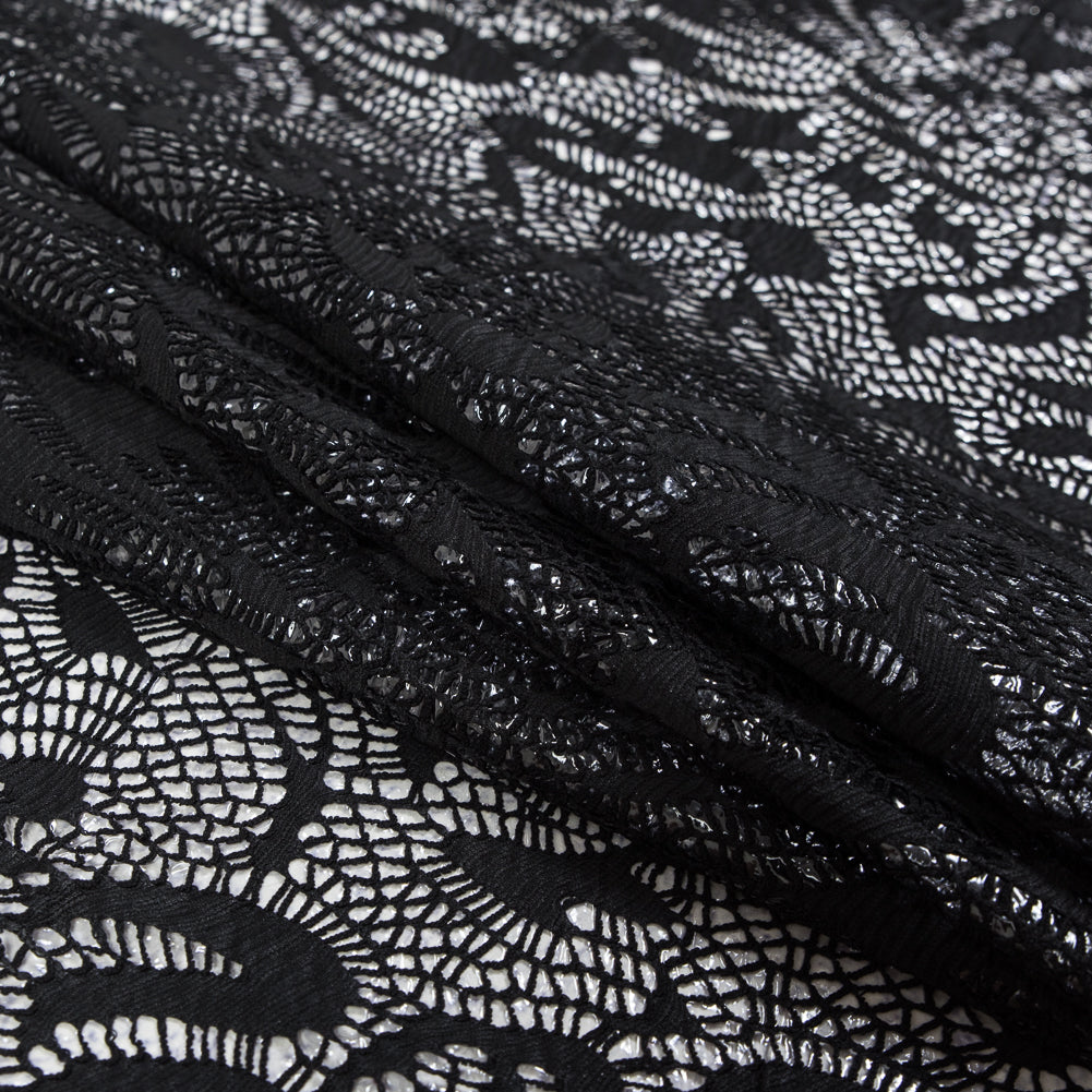 Italian Black Laminated Crochet Lace - Joann Fabrics