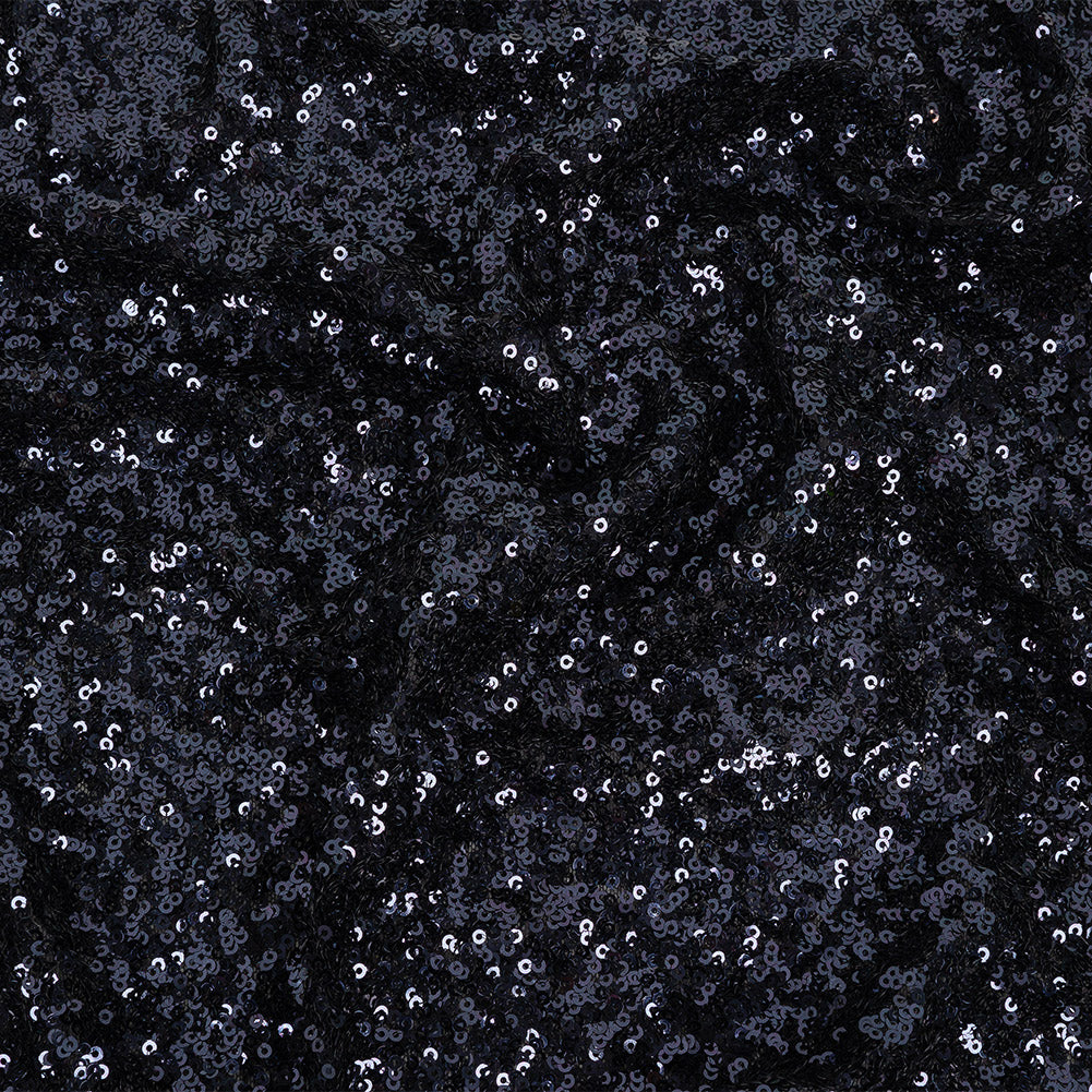Neon Navy Clustered Baby Sequins on Stretch Mesh - Joann Fabrics