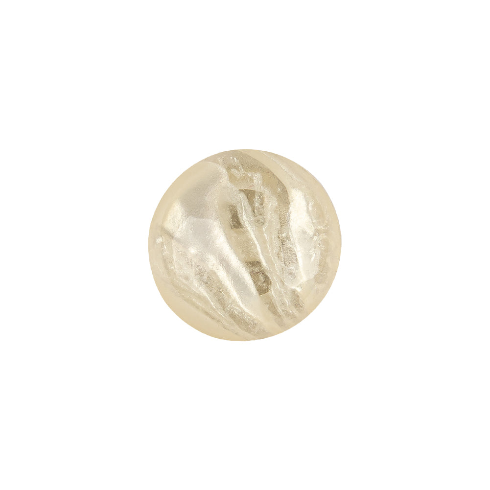 Plastic Shank Back Button - 24L/15mm - Ivory Shimmer Swirl Dome Shaped - Joann Fabrics