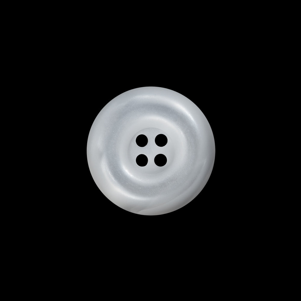 Plastic 4-Hole Button - 28L/18mm - Frosted Clear and Iridescent White Ink Well - Joann Fabrics