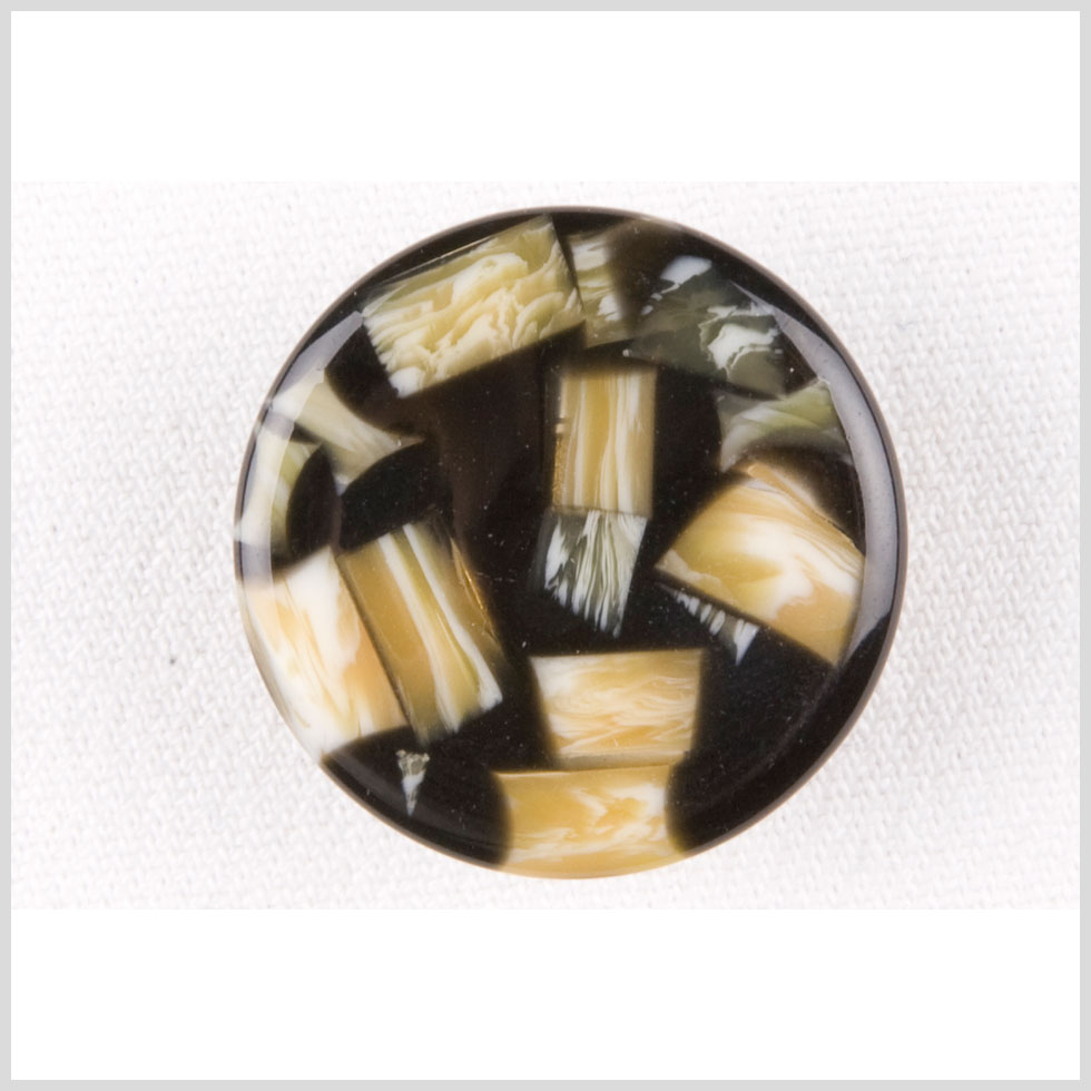 Black/Beige Plastic Button - 36L/23mm - Joann Fabrics