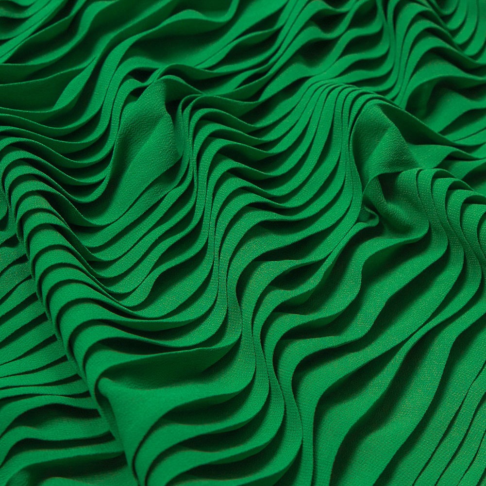 Accordion Pleated Chiffon - Kelly Green - Etereo Collection - Joann Fabrics