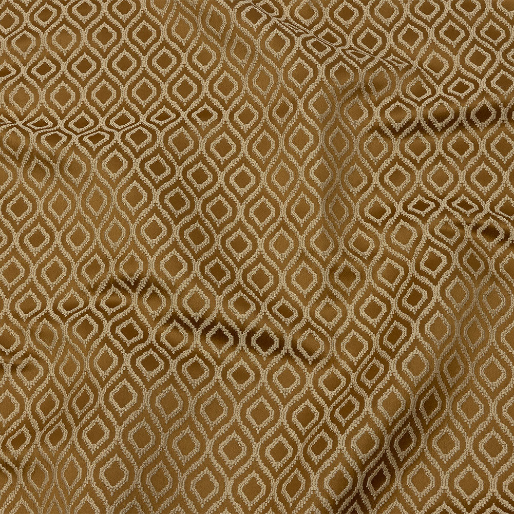 Drapery Jacquard - Bronze Simple Ogees - British Imported - Joann Fabrics