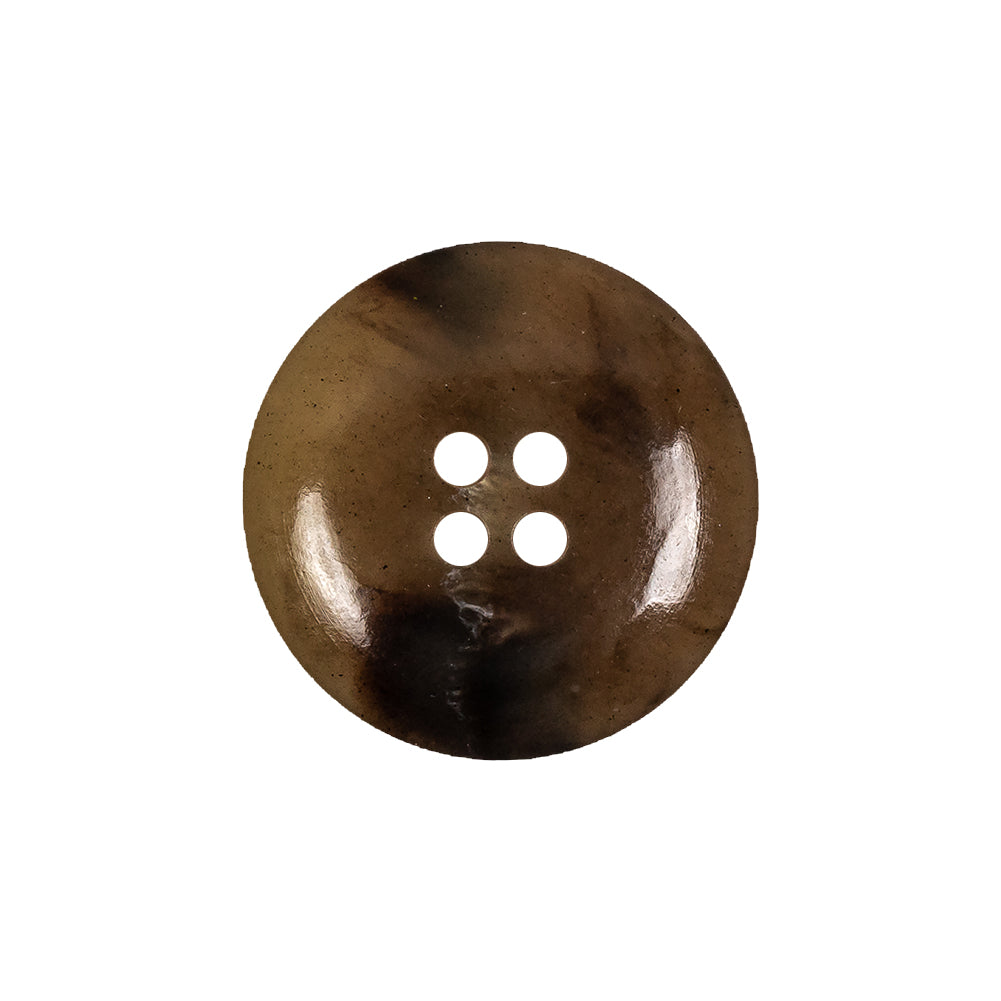 Tan and Brown Mottled Semitransparent 4-Hole Rolled Rim Plastic Button - 34L/21.5mm - Joann Fabrics