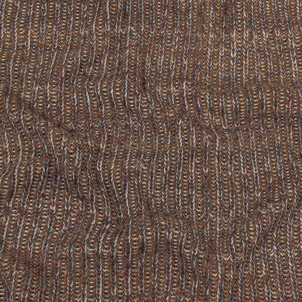 Italian Beige, Barrier Reef and White Tweedy Blended Wool Ribbed Sweater Knit - Joann Fabrics