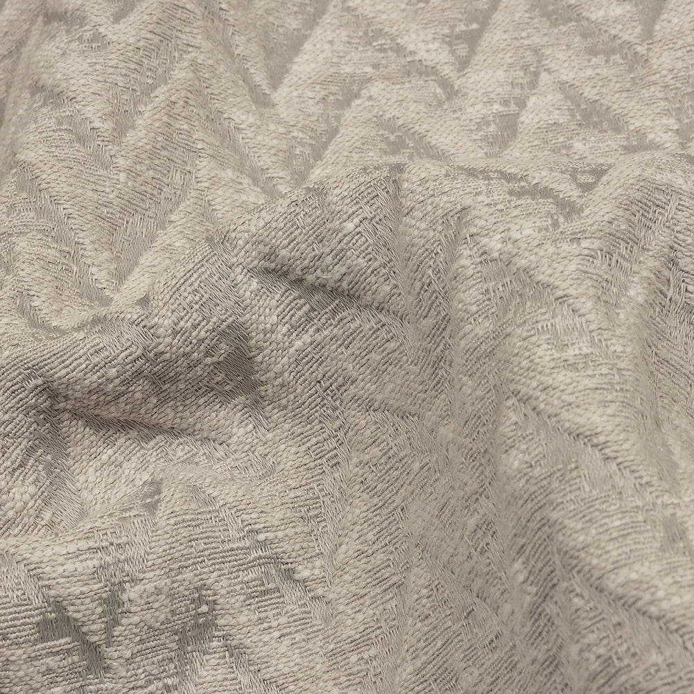 Cotton and Recycled Polyester Drapery Jacquard - Silver Distressed Zig Zags - British Imported - Joann Fabrics