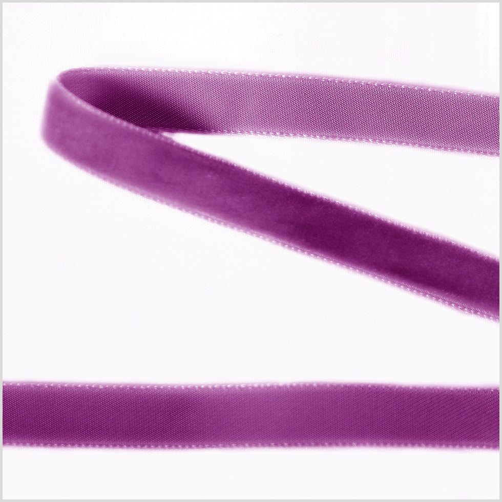 Single Faced Velvet Ribbon Made in Italy - 3/8