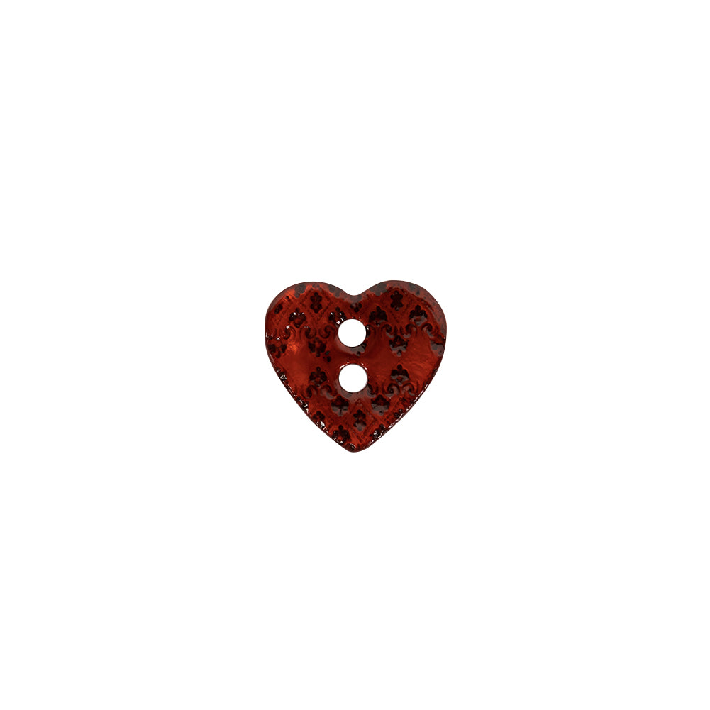 Italian Red Heart-Shaped Shell Button - 18L/11.5mm - Joann Fabrics