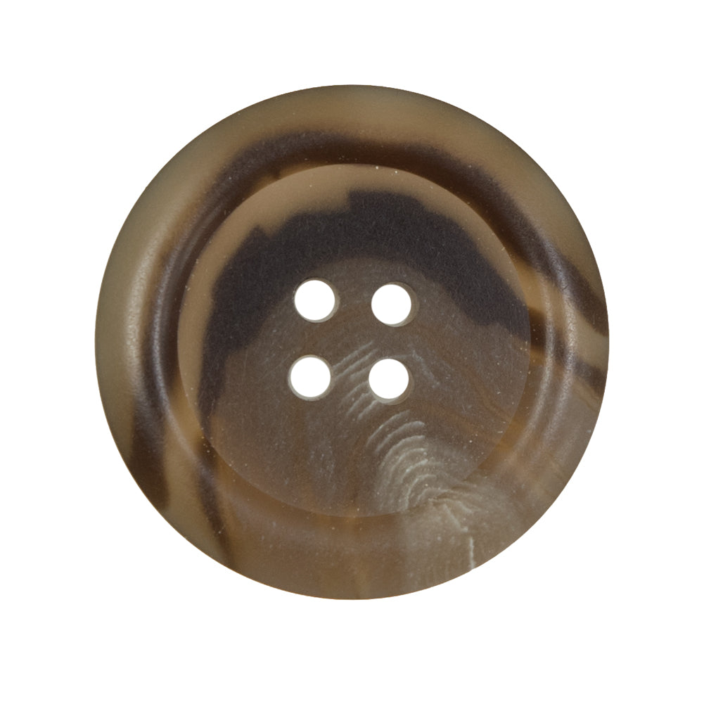 Brown and Beige Plastic 4-Hole Button - 44L/28mm - Joann Fabrics