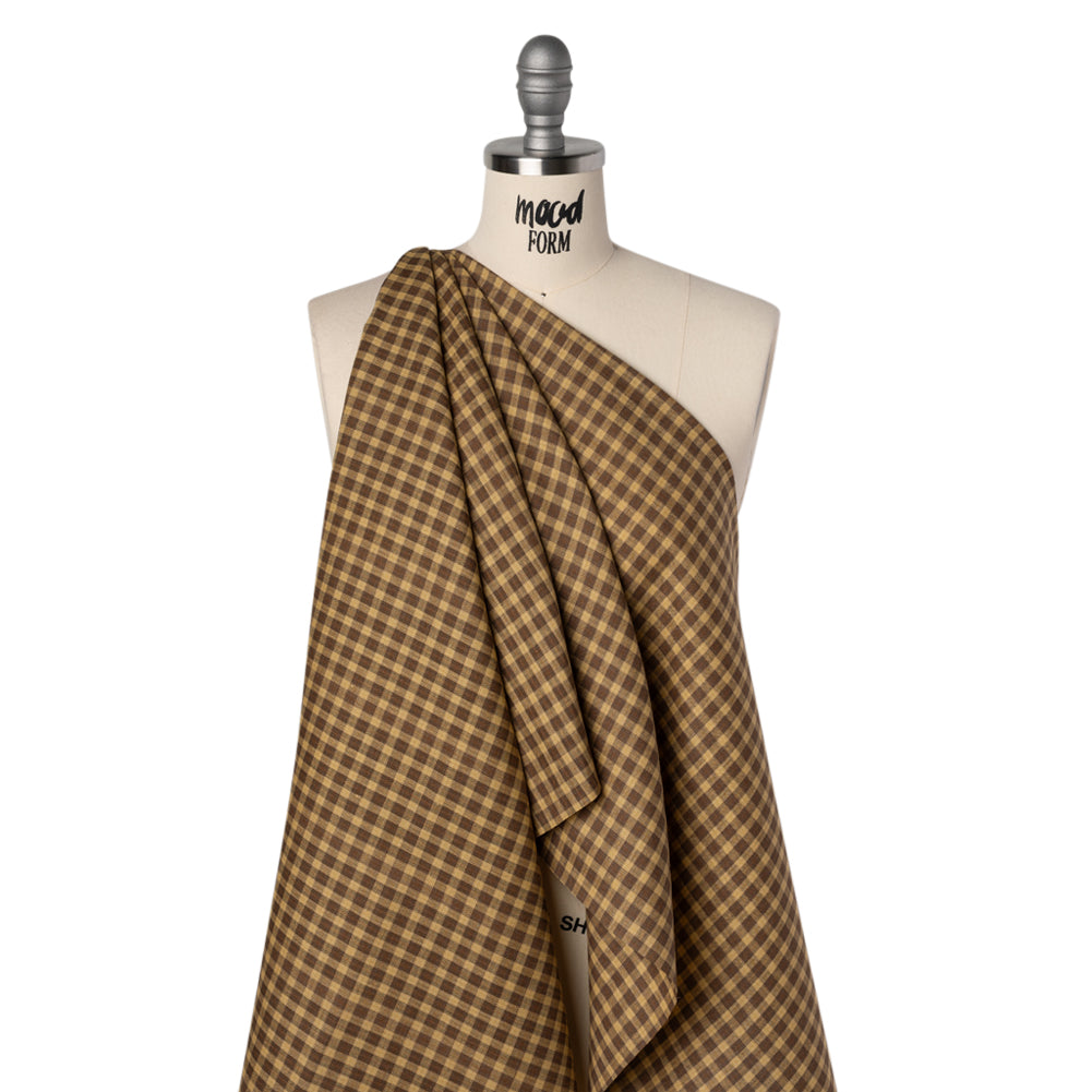 Medium Weight Linen Woven - Brown and Beige Plaid - Joann Fabrics