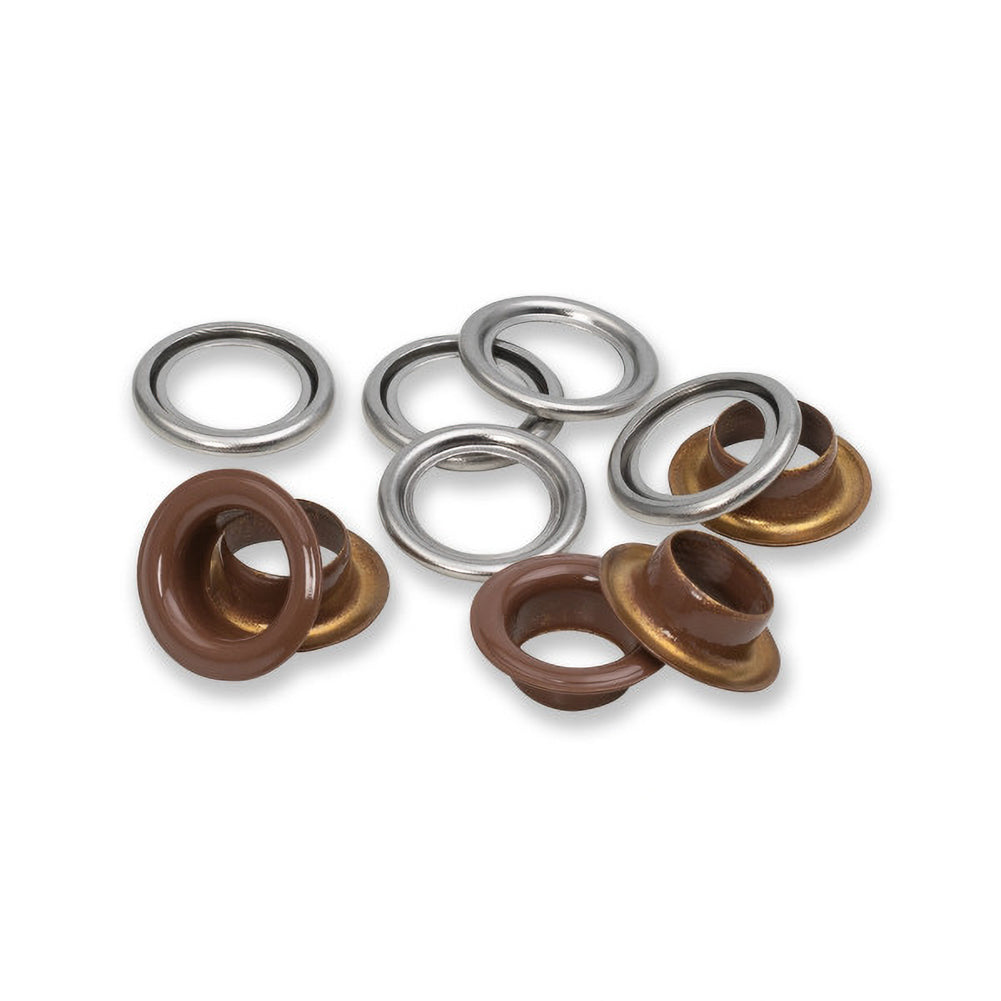 Prym Eyelets with Washers - Dark Brown 11mm - 20pc - Joann Fabrics