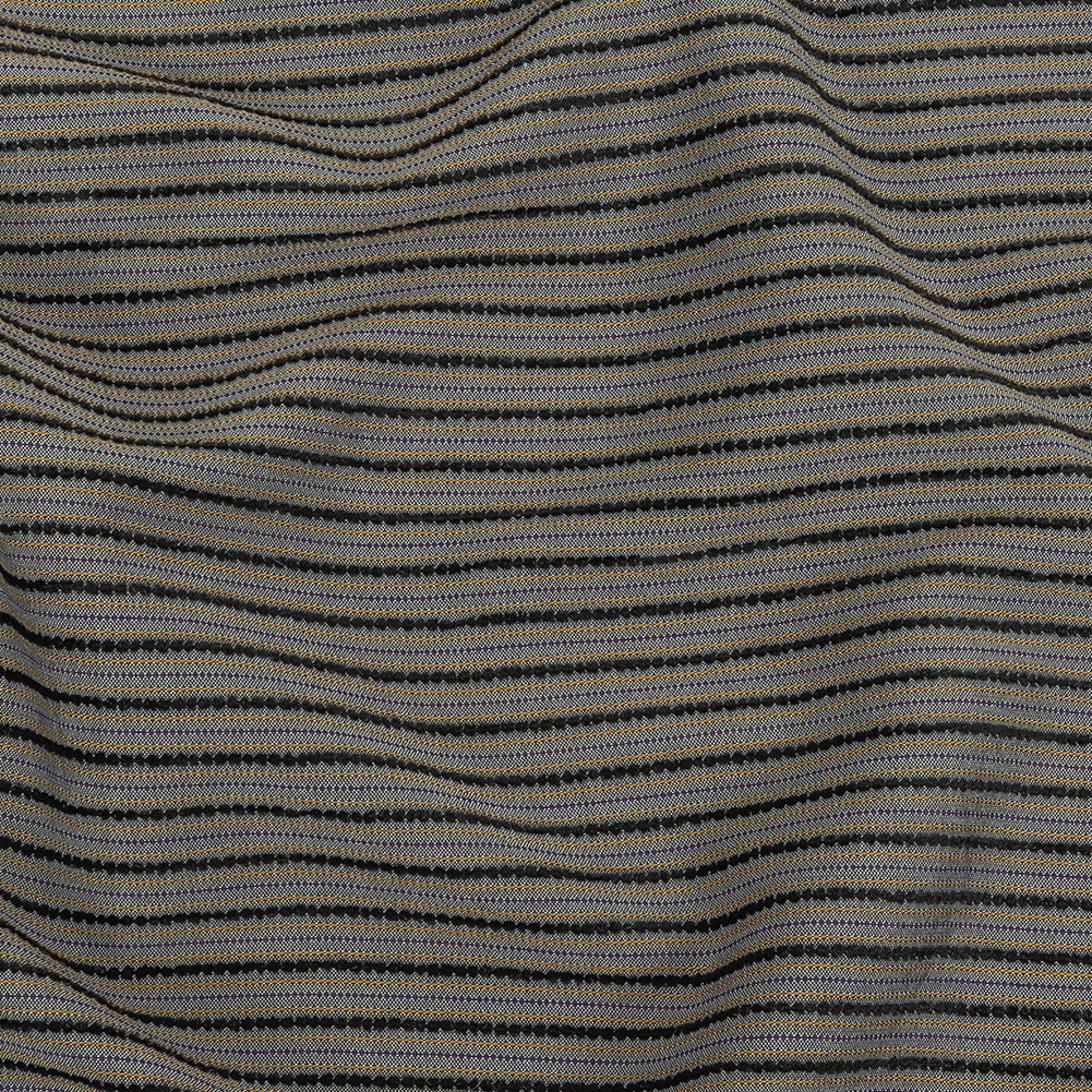 Gray, Daisy Daze and Royal Purple Striped Blended Rayon Woven - Joann Fabrics