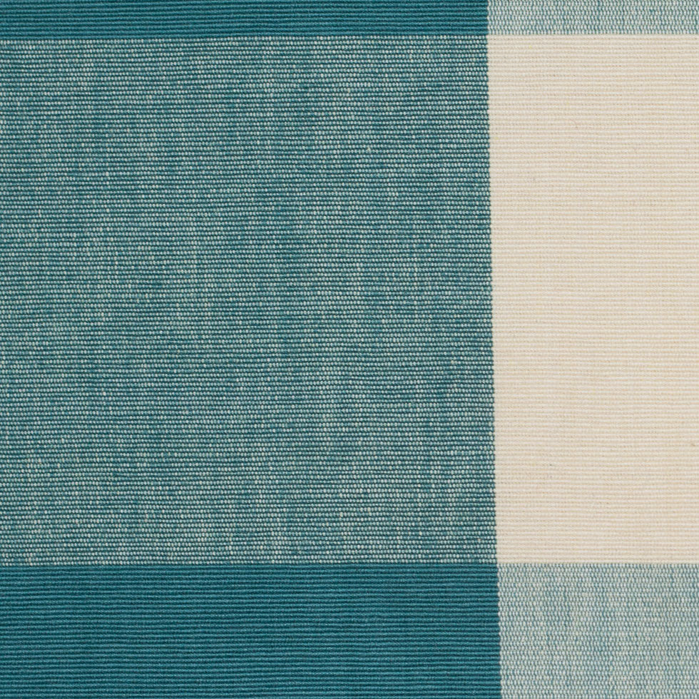 Teal and Cream Buffalo Check Cotton Canvas - Joann Fabrics