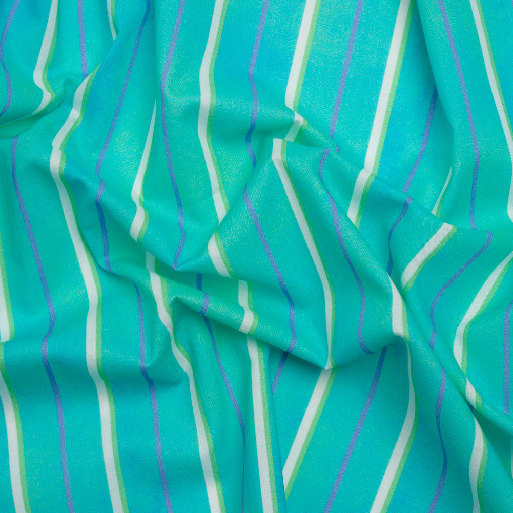 Cotton Voile Print - Turquoise Stripes - Mood Exclusive Pinstriped Party - Joann Fabrics