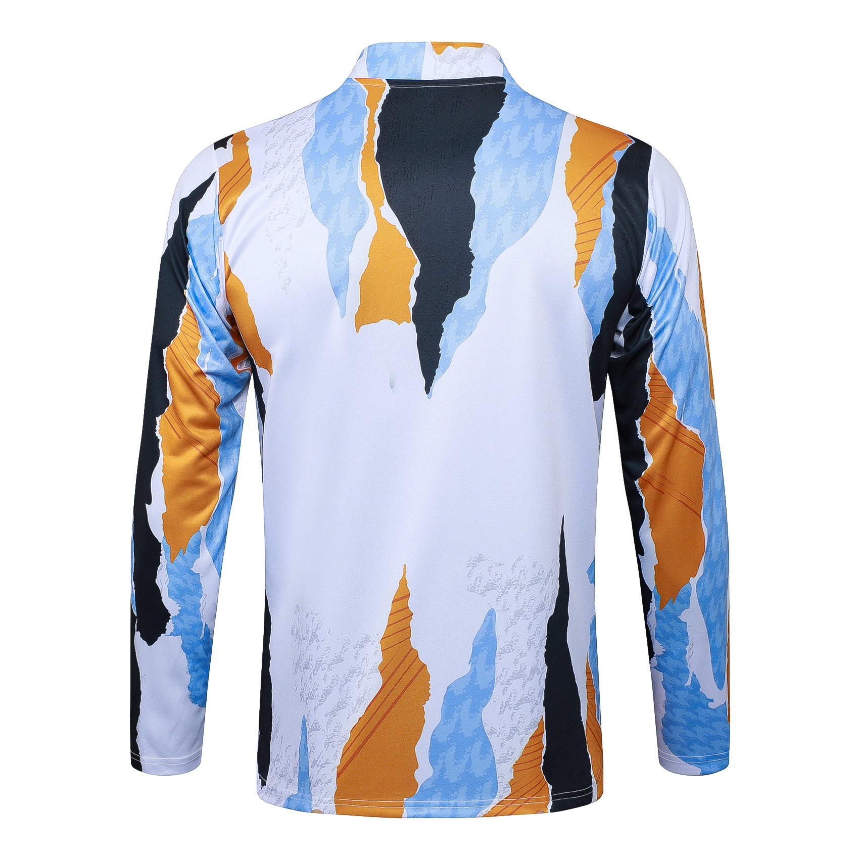 2025/2026 Real Madrid Blue, white and yellow inkjet printing Half-Pull Training Suit Football Shirt 1:1 Thai Quality Set