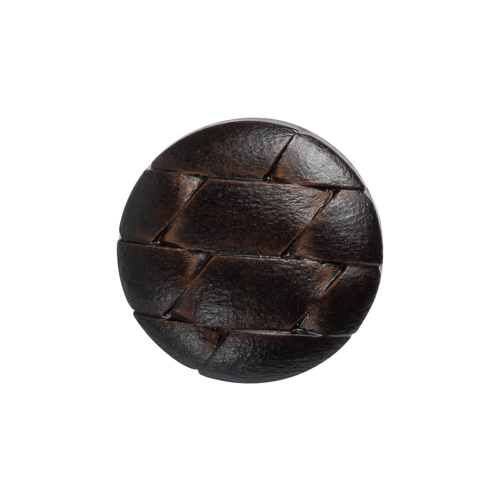 Italian Brown Geometric Engraved Shank Back Plastic Button - 36L/23mm - Joann Fabrics