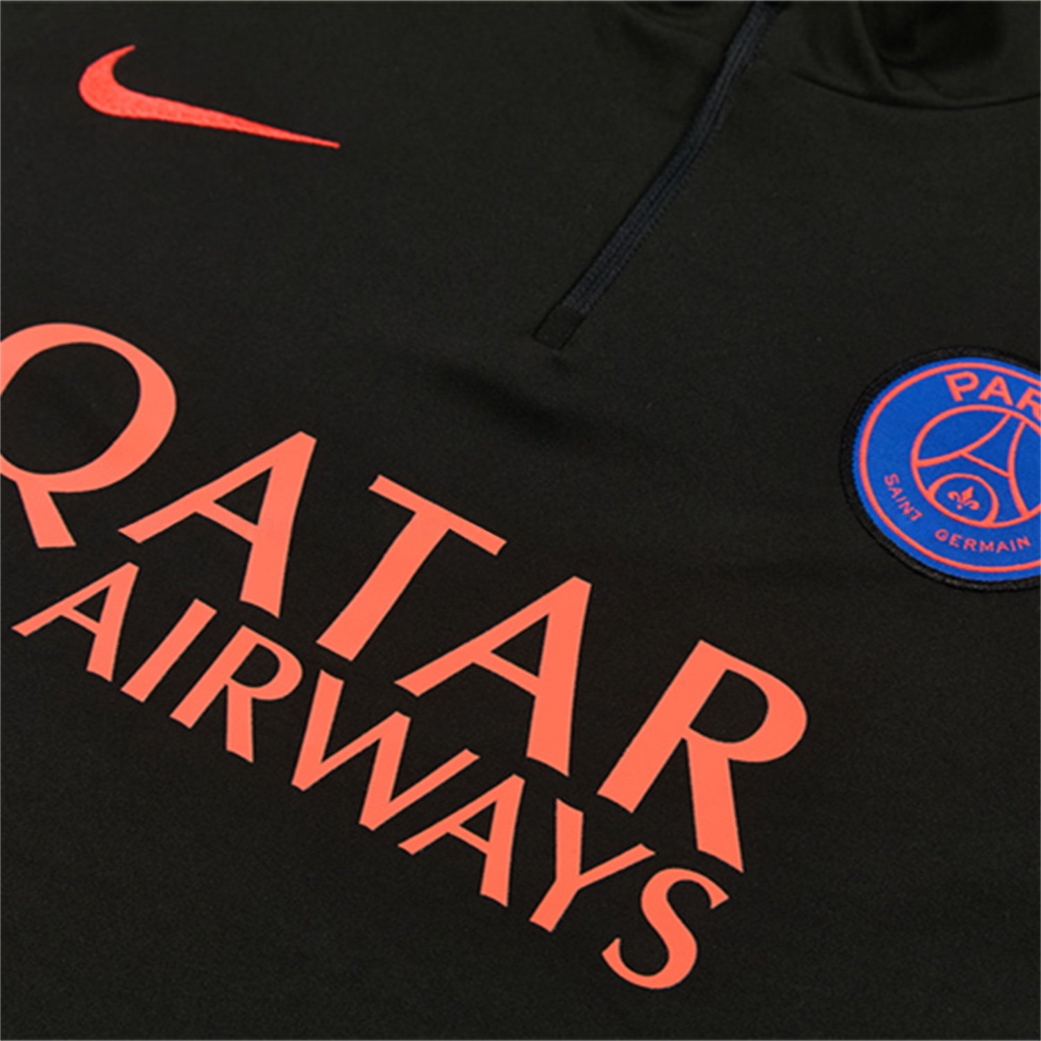 Paris Saint-Germain 26-27 Kids Long Sleeves Training Set - Black With Pink Top & Pants - UnitedFutballJersey