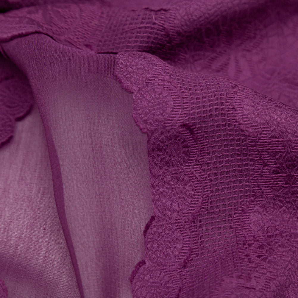 Carolina Herrera Amethyst Floral Burnout Jacquard - Joann Fabrics