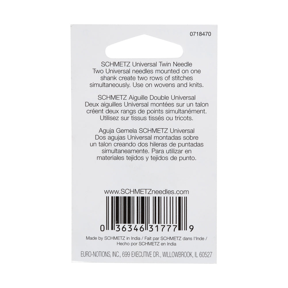 Schmetz Universal Twin Machine Needle - 1.6/80 - 1 ct - Joann Fabrics