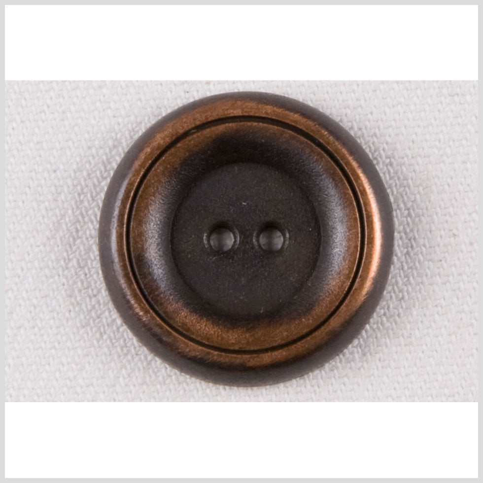Metal 2-Hole Button - 40L/25.5mm - Copper Tire Rim with Groove - Joann Fabrics