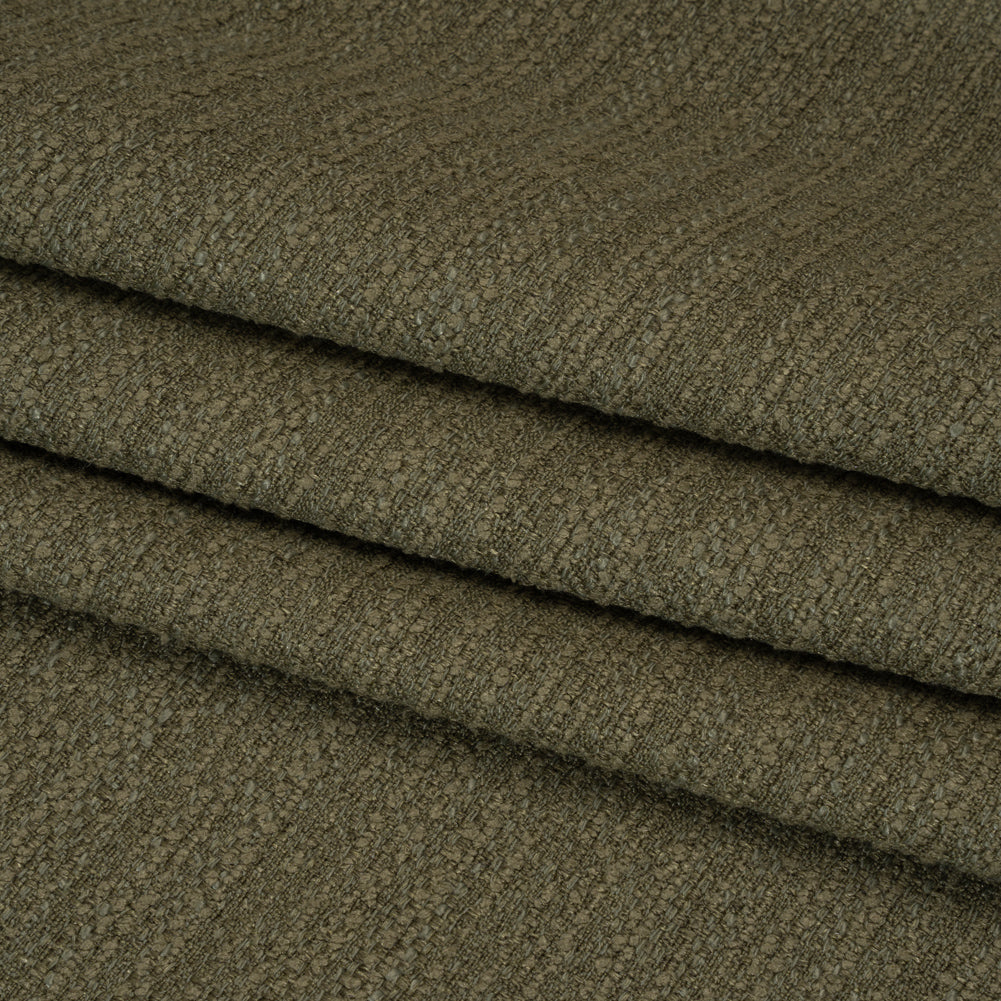 Textured Recycled Polyester Woven - Moss Boucle Stripes - British Imported - Joann Fabrics